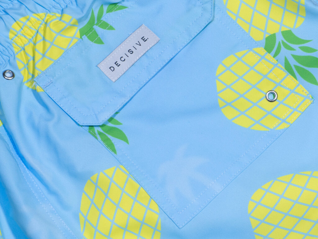 Pineapple Palm Blue Swim Shorts – Decisive Beachwear